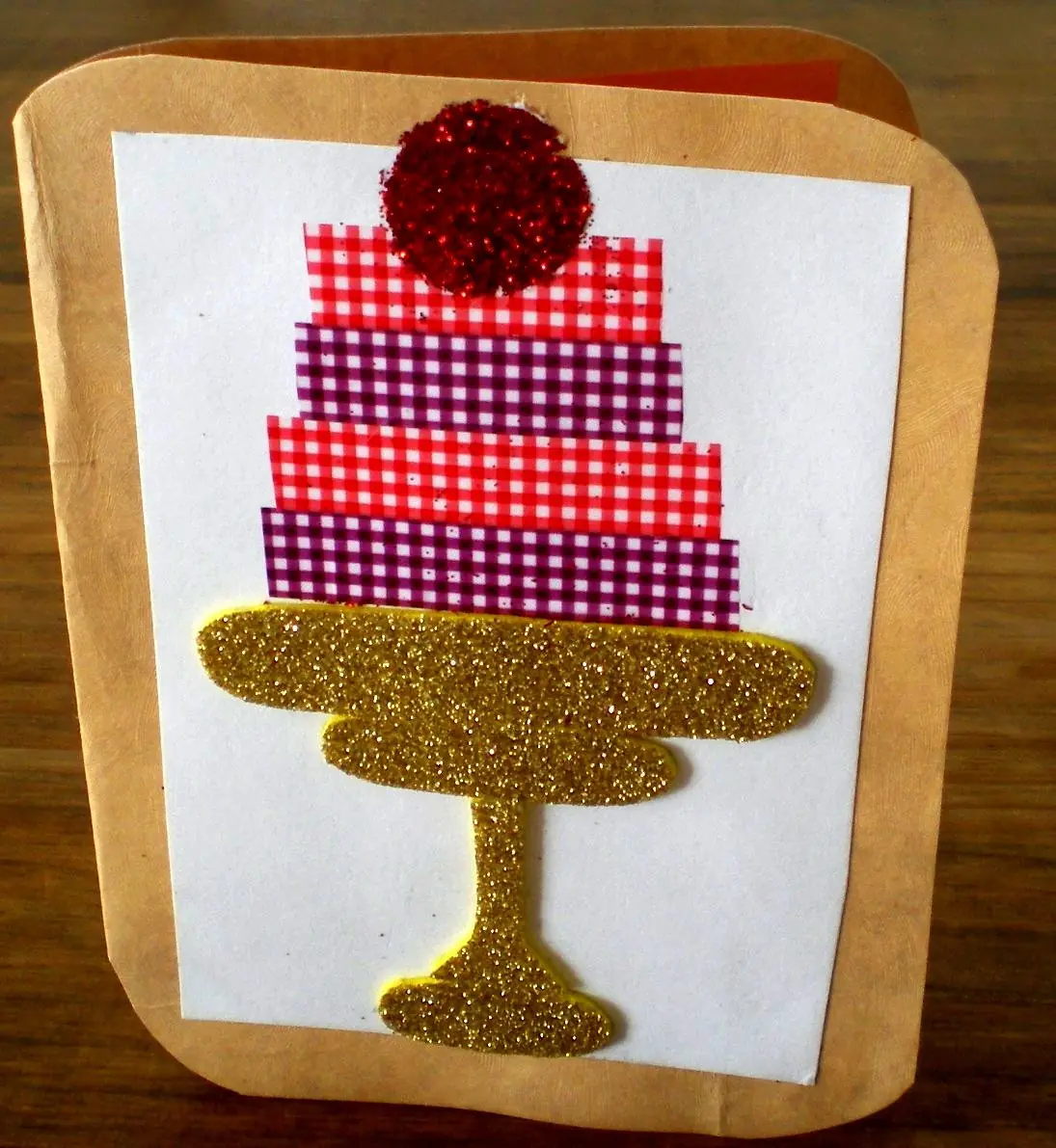 Tarjeta de cumpleaños con washi tape