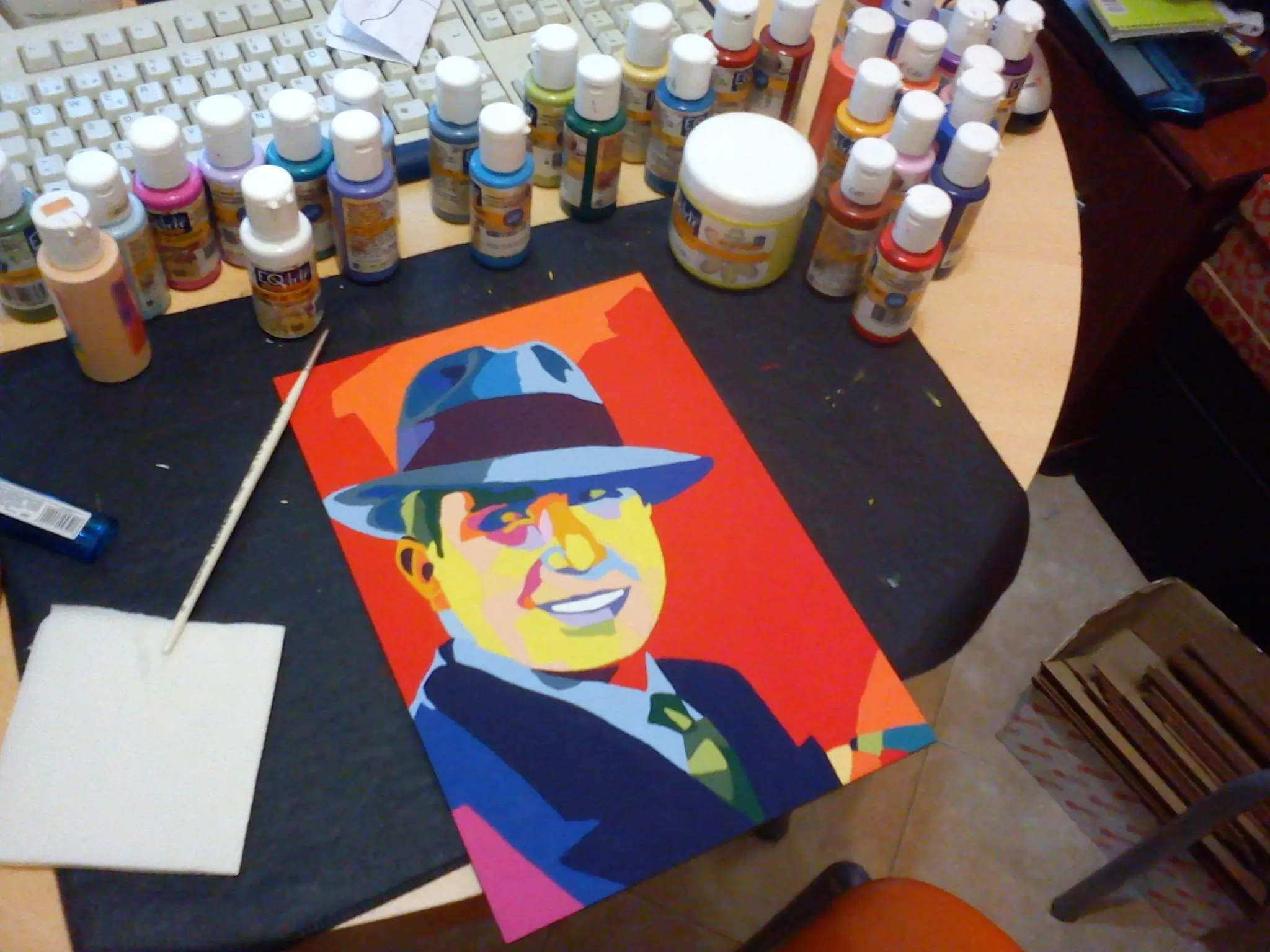 Nuevo cuadro mio pintado a mano en acrilico...quedo de 10! 