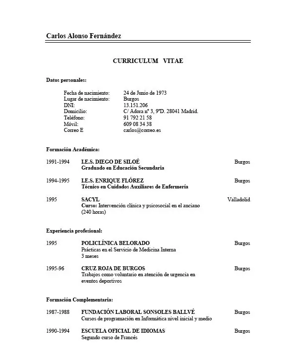 Como Hacer Un Curriculum