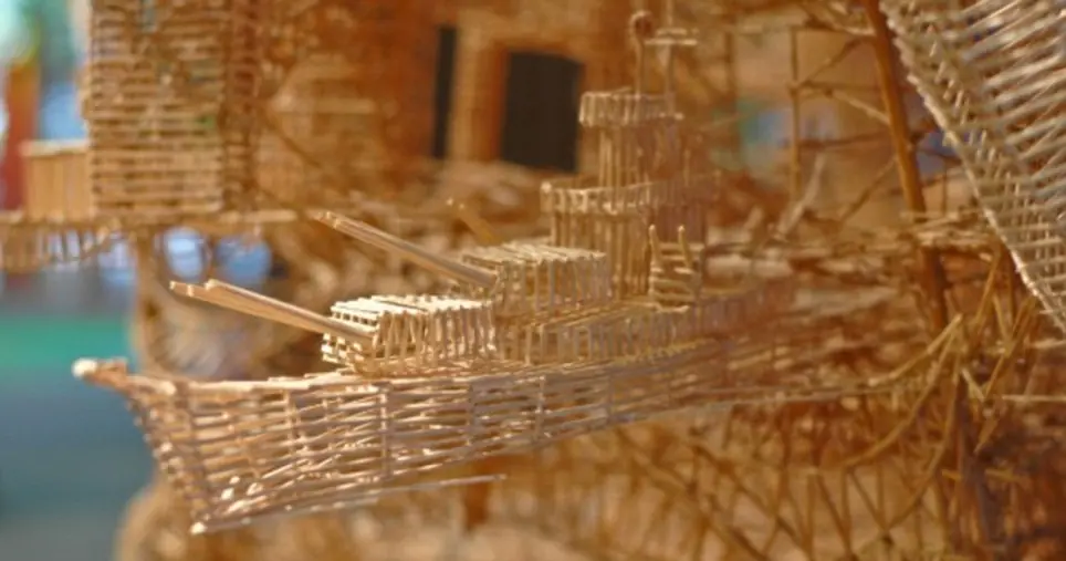 Ciudad hecha con palillos