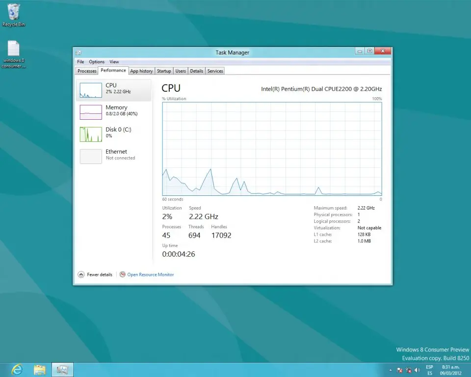 Windows 8 consumer preview vs Ubuntu 12.04 LTS