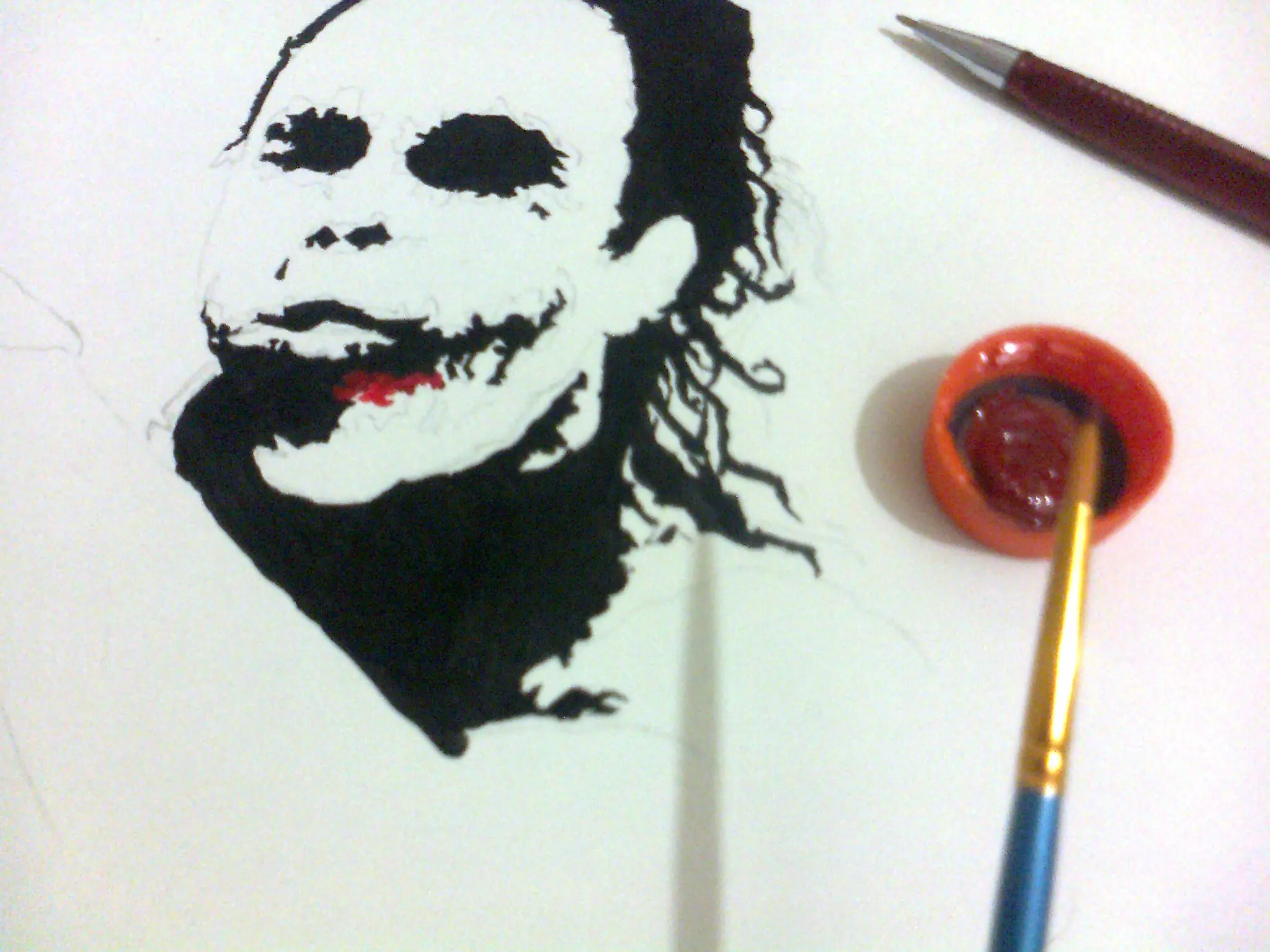 Cuadro: Guasón. *Heath Ledger.