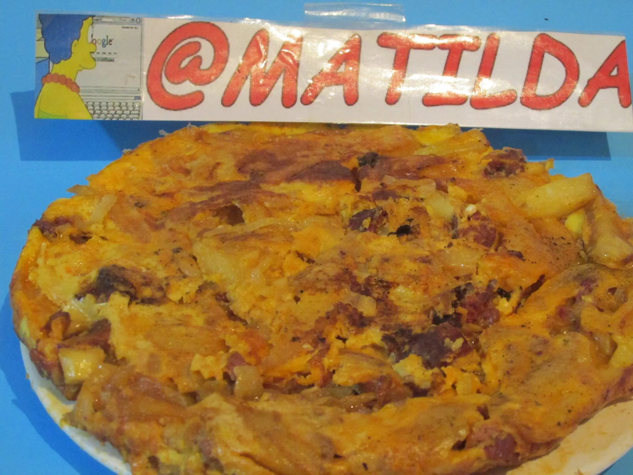 Tortilla de papas c/panceta,chorizo colorado-Mi Receta