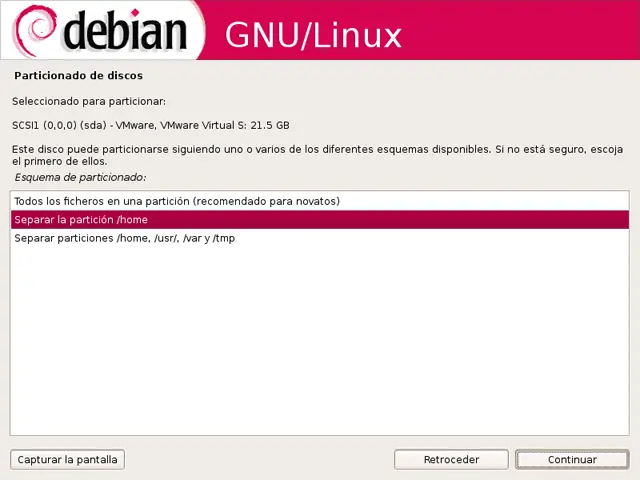 debian linux instalacion