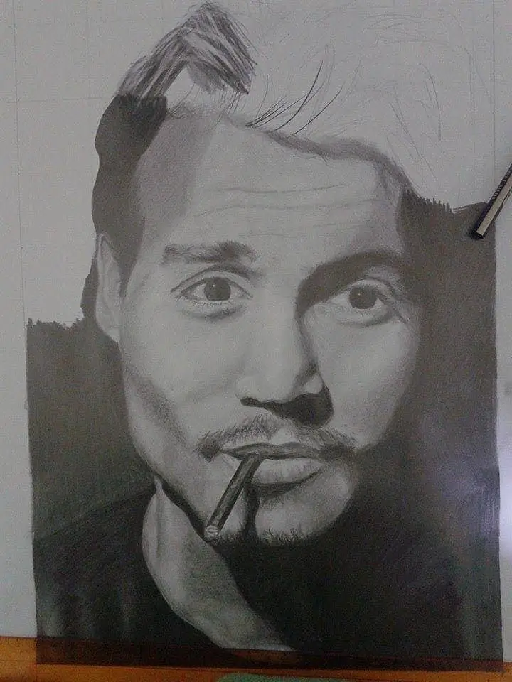 Johnny Depp a lápiz