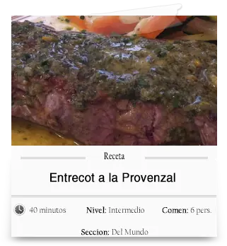 Bife a la Provenzal con Papas doreadas en manteca