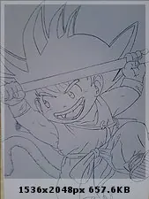 mi dibujo de goku paso a paso