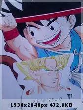 mi dibujo de goku paso a paso