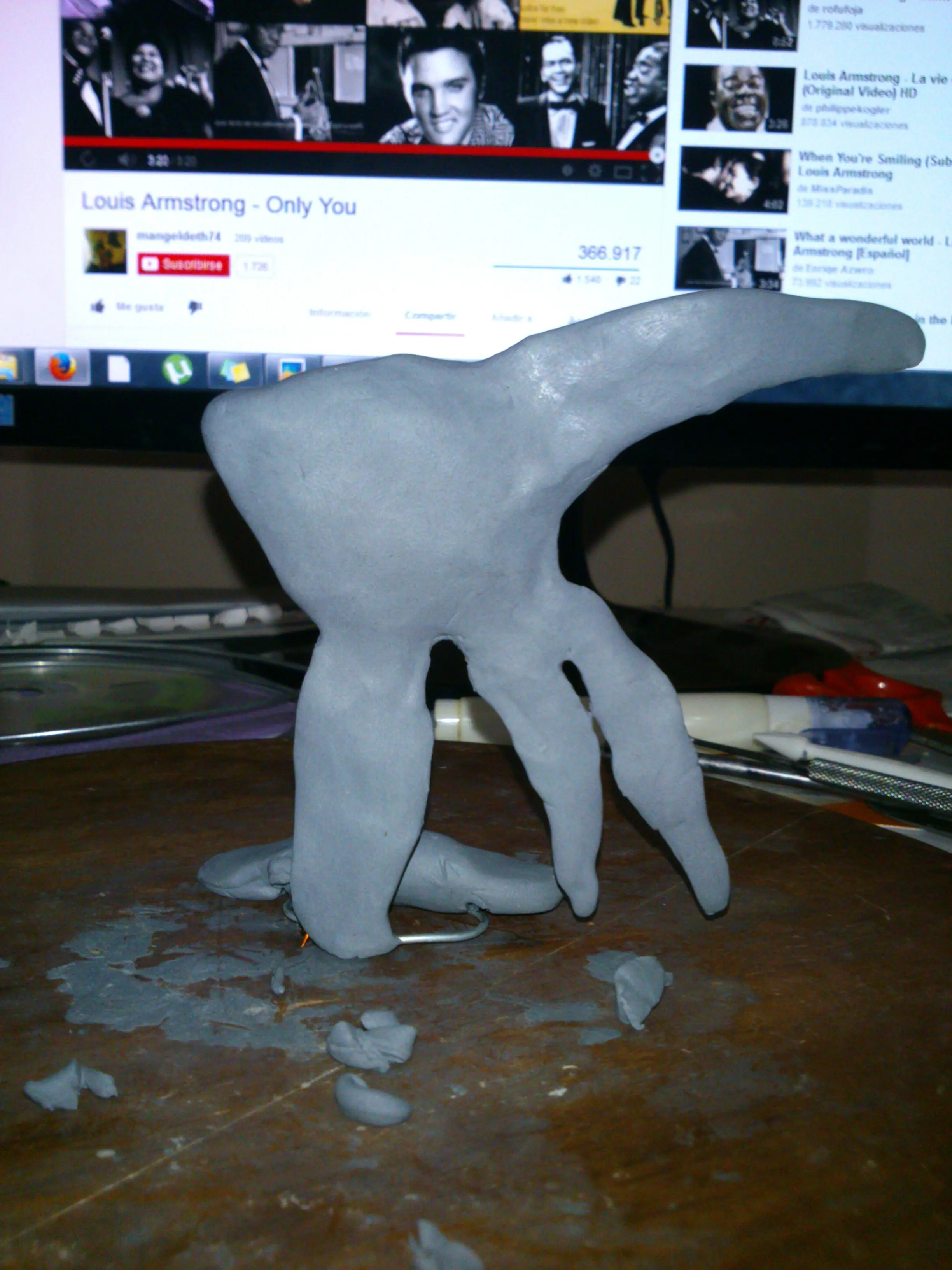 Pez Pterophyllum Scalare ( Escultura Propia)
