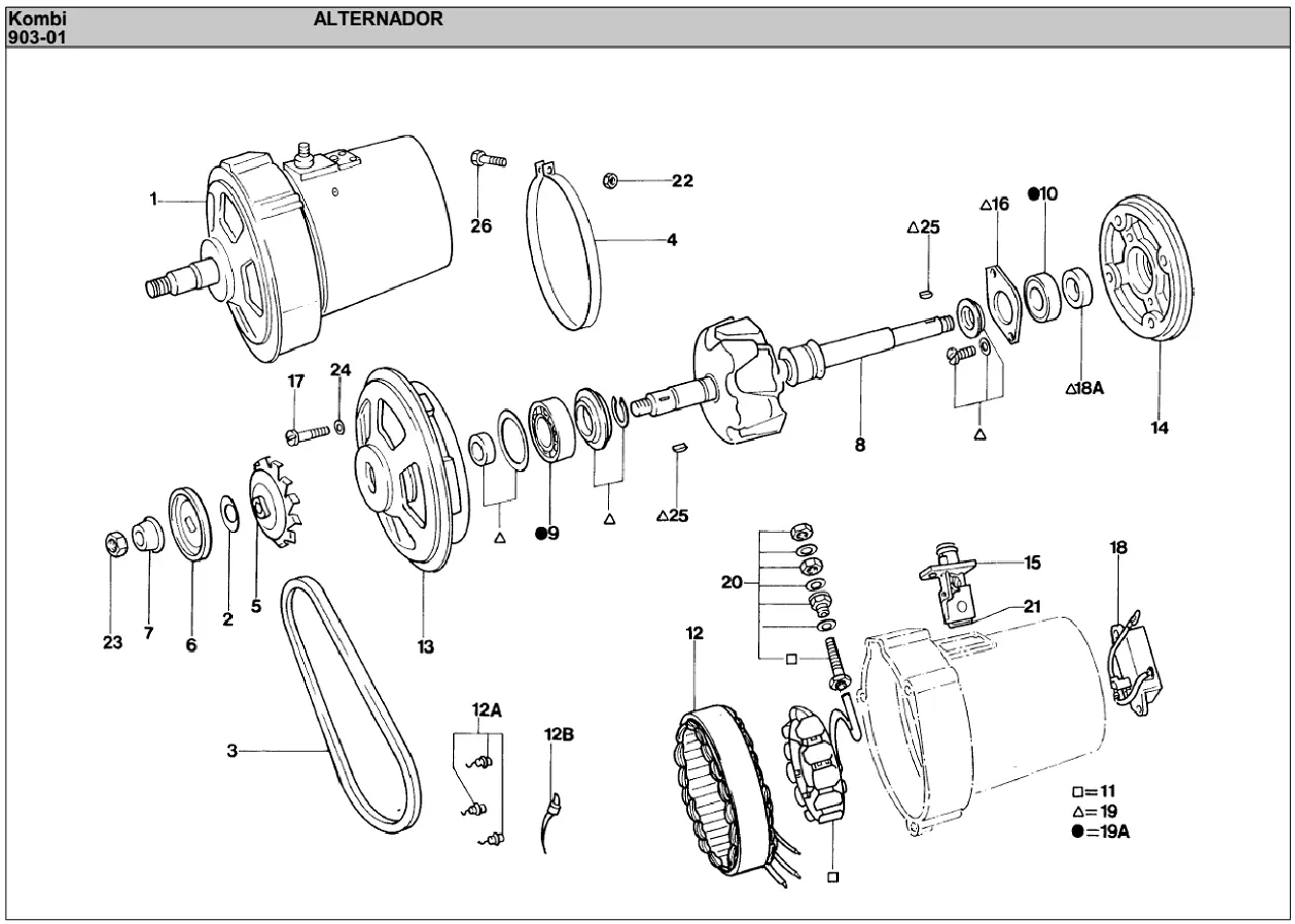 Alternador de Combi (despiece Boxer)