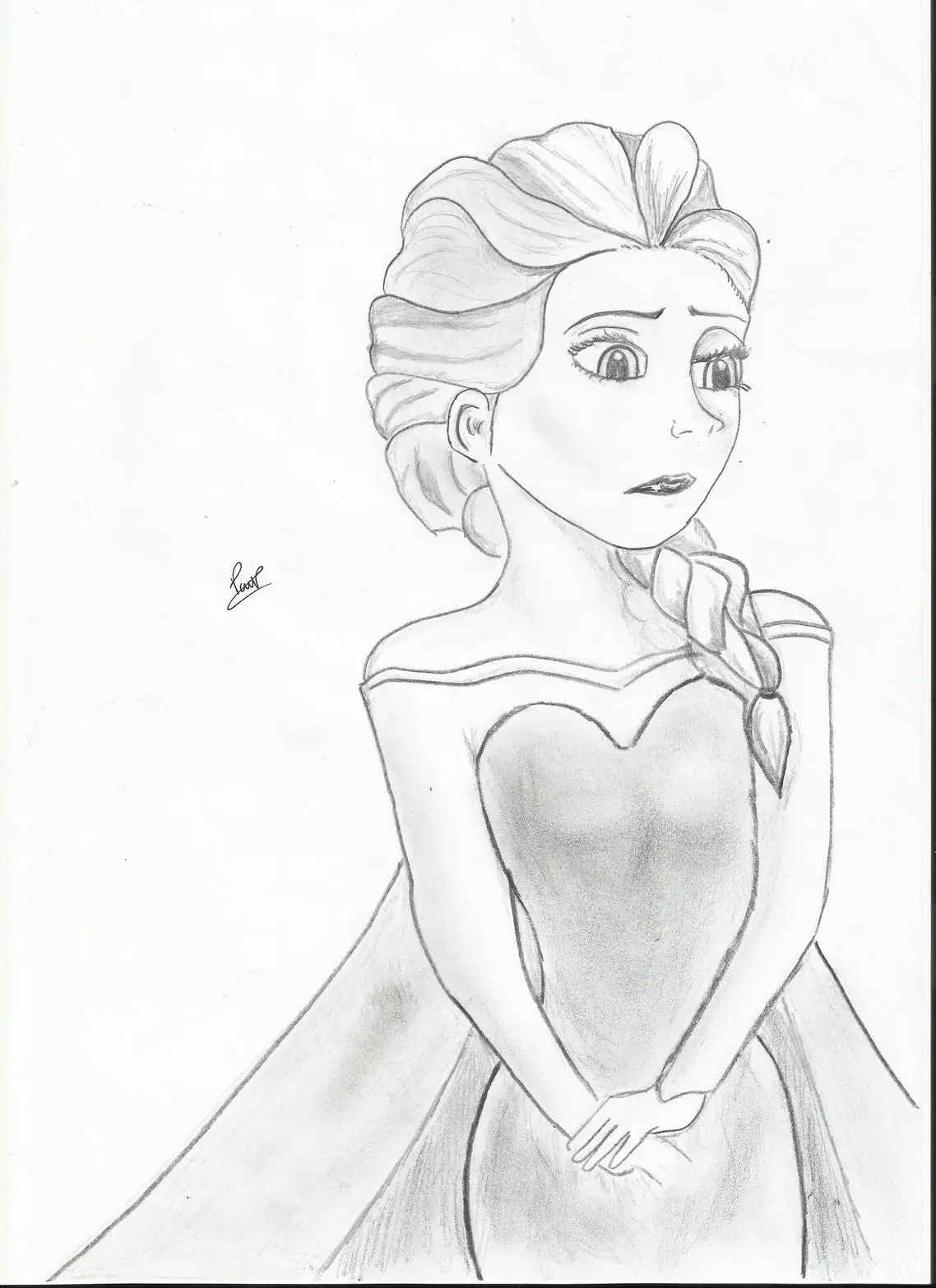 Dibuje a Elsa de Frozen y te lo muestro
