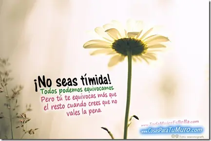 ¡Hay que vencer la timidez! ♥