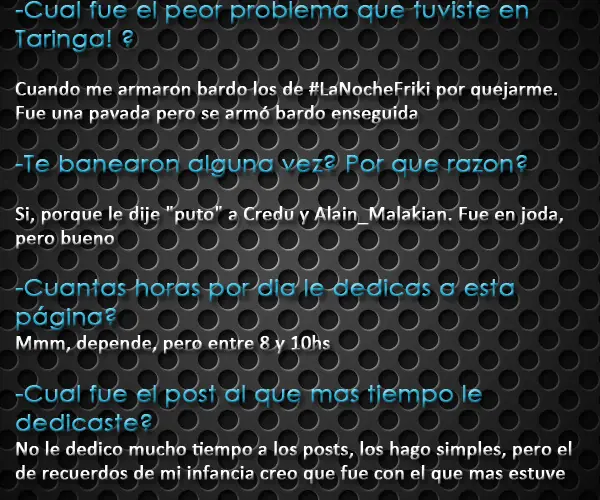 Entrevistas a usuarios de Taringa! - Parte 5 by Distolo