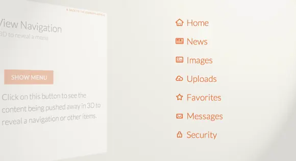 jQuery Perspective Page View Navigation