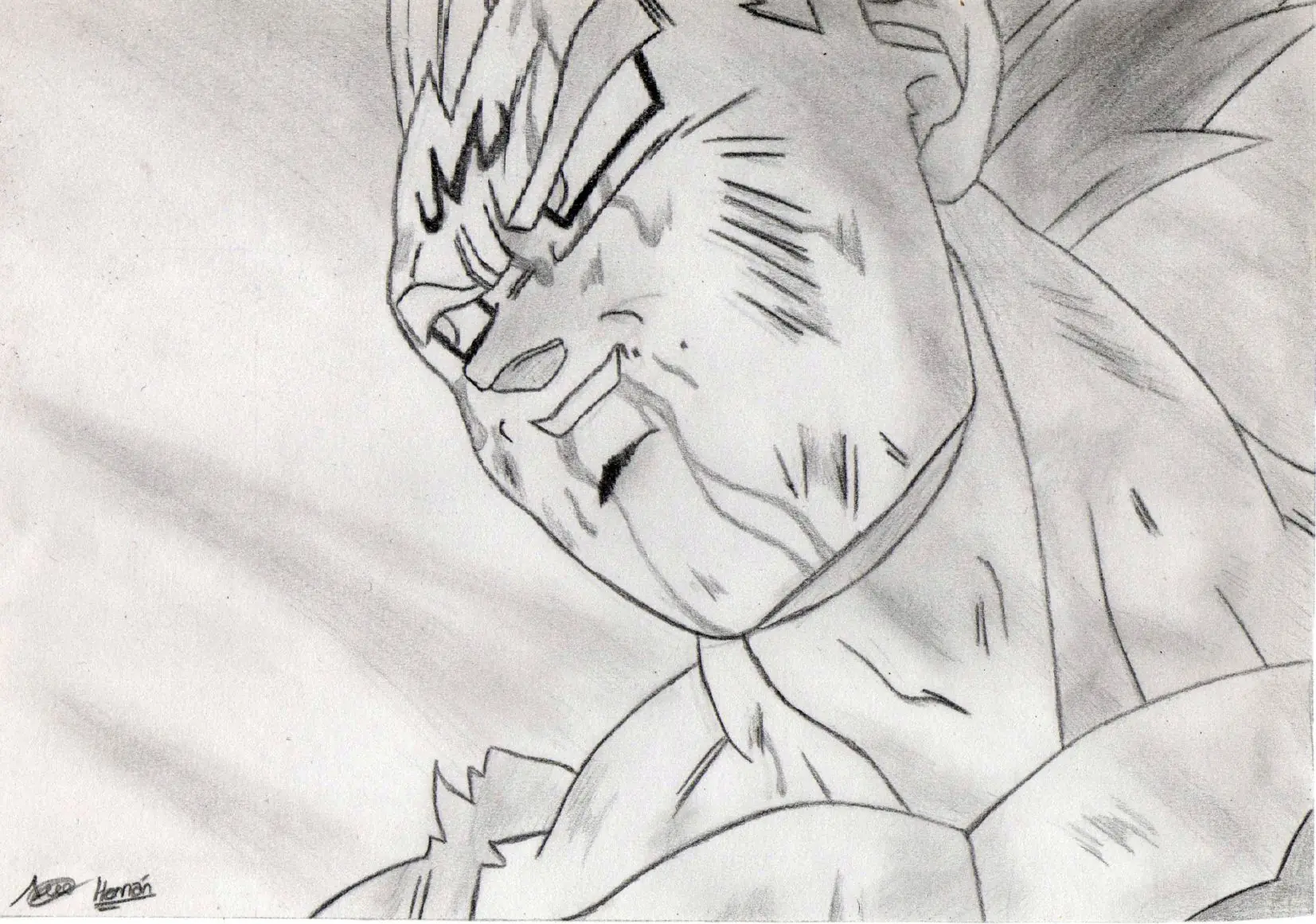 mis dibujos de dragon ball z y te los muestro