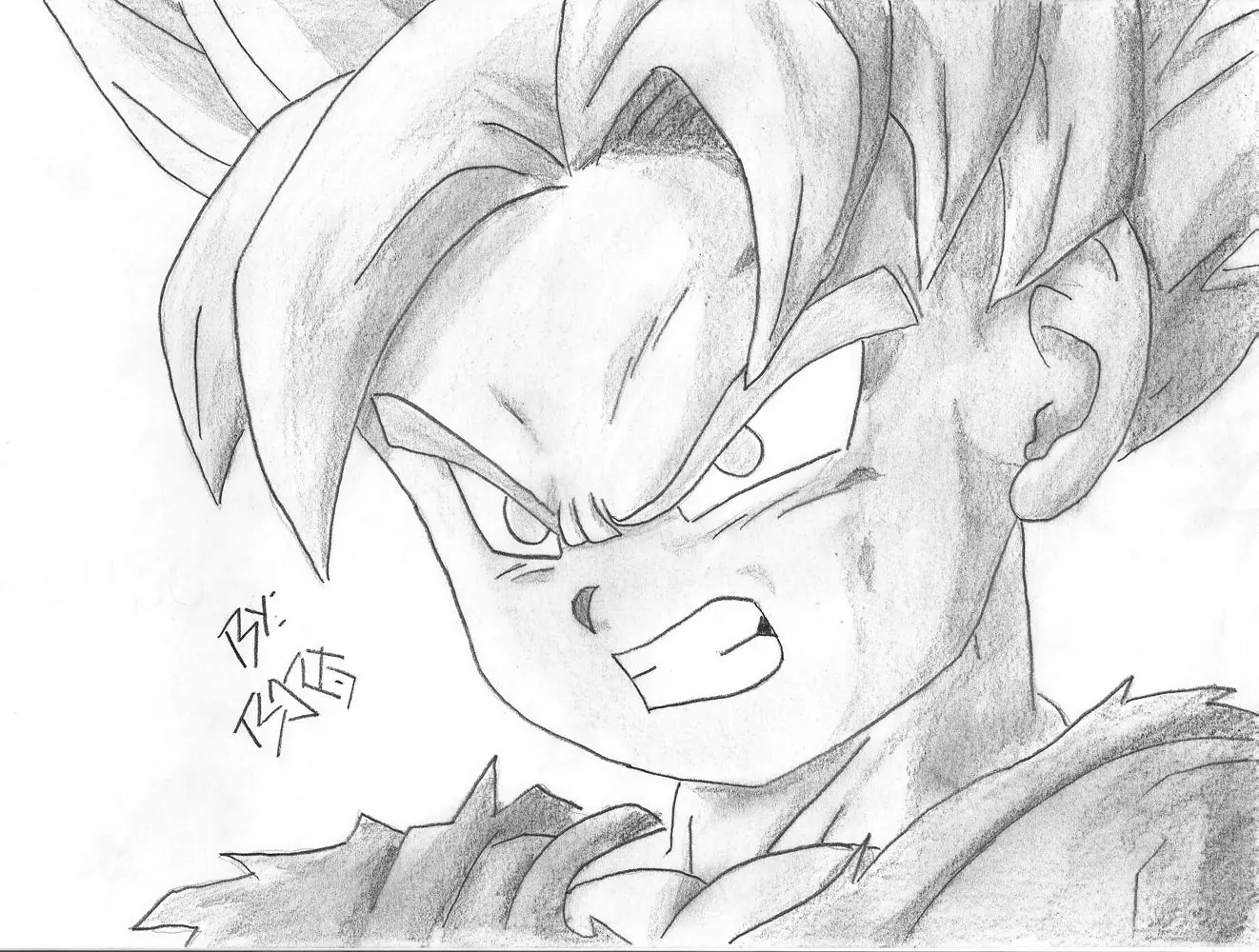 mis dibujos de dragon ball z  y te los muestro