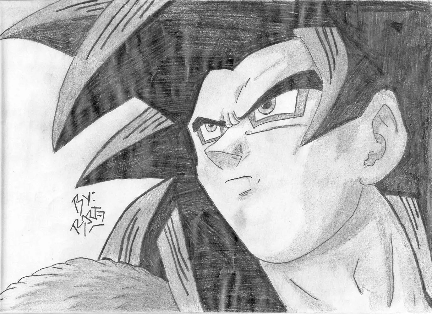 mis dibujos de dragon ball z  y te los muestro