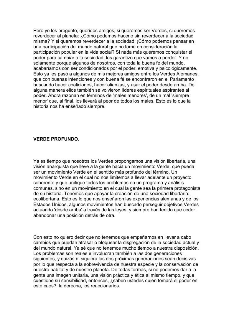 Nosotros los Verdes, Nosotros los Anarquistas
