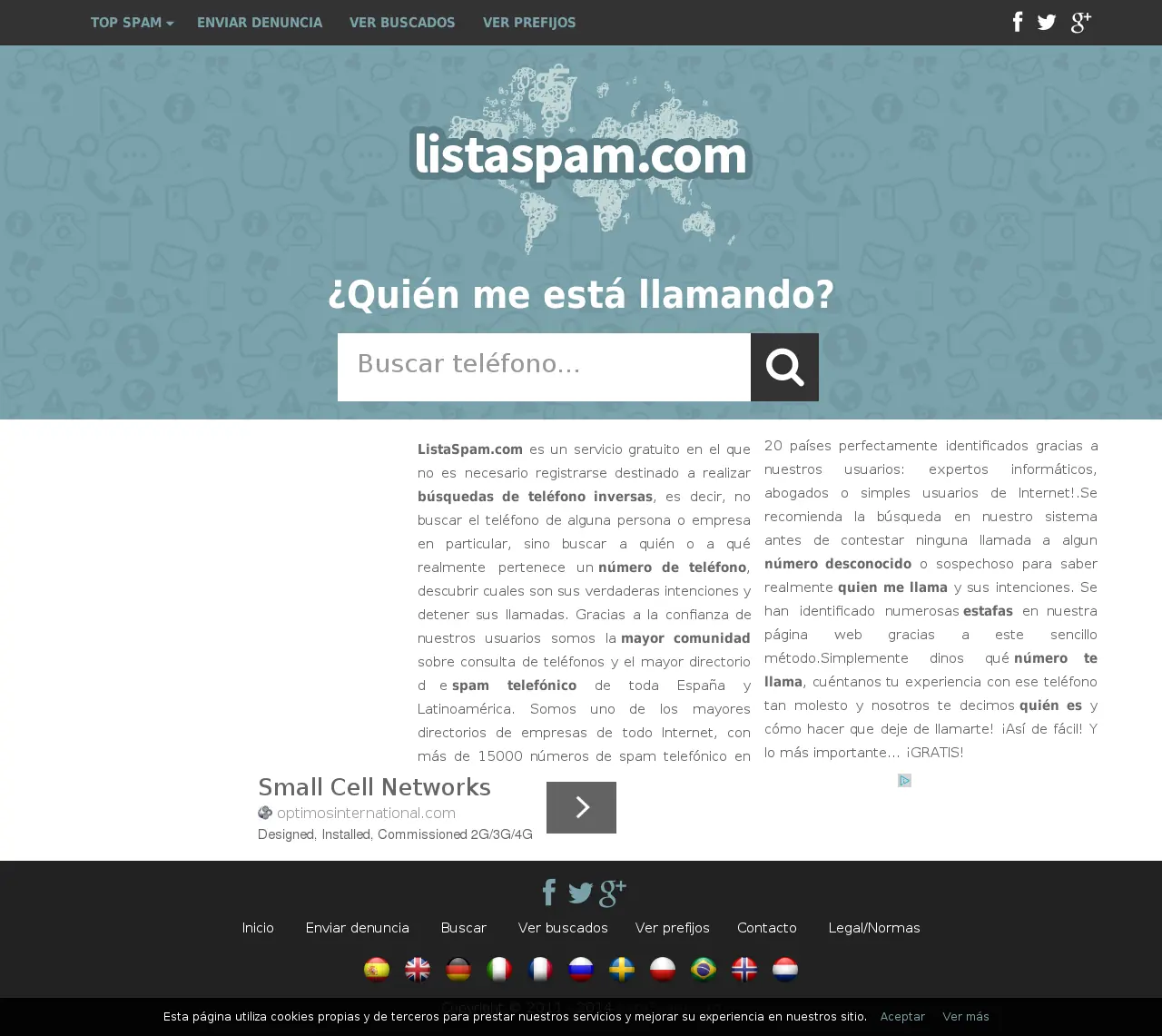 sitios web