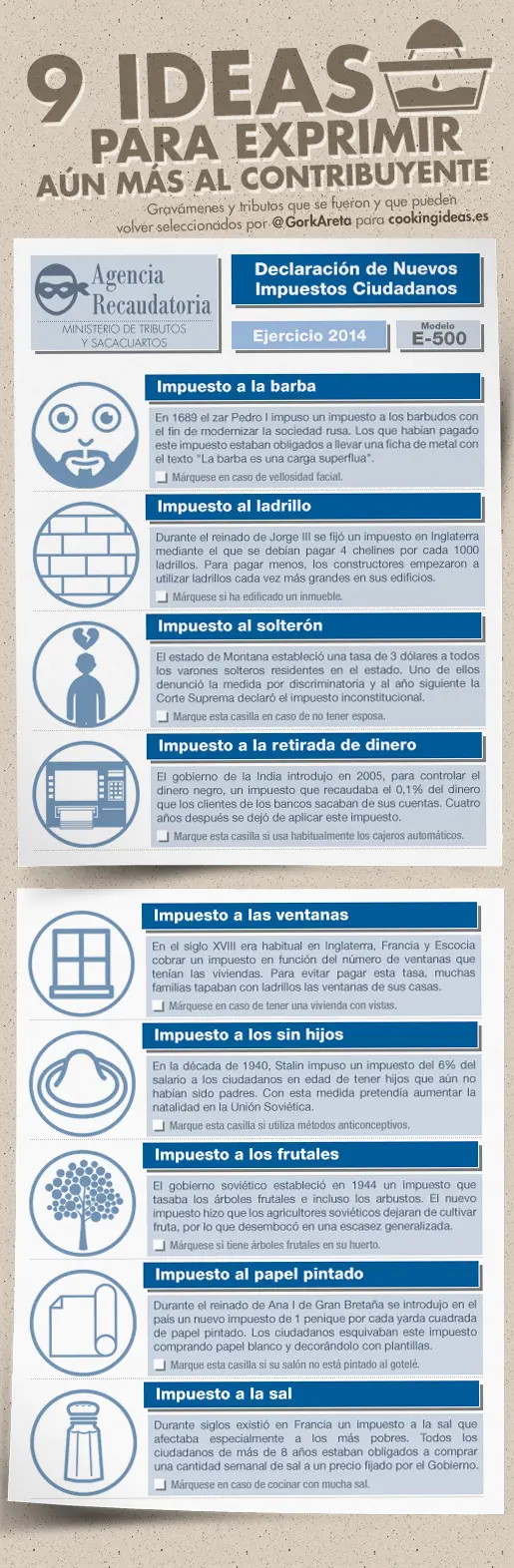 9 impuestos raros para exprimir al contribuyente