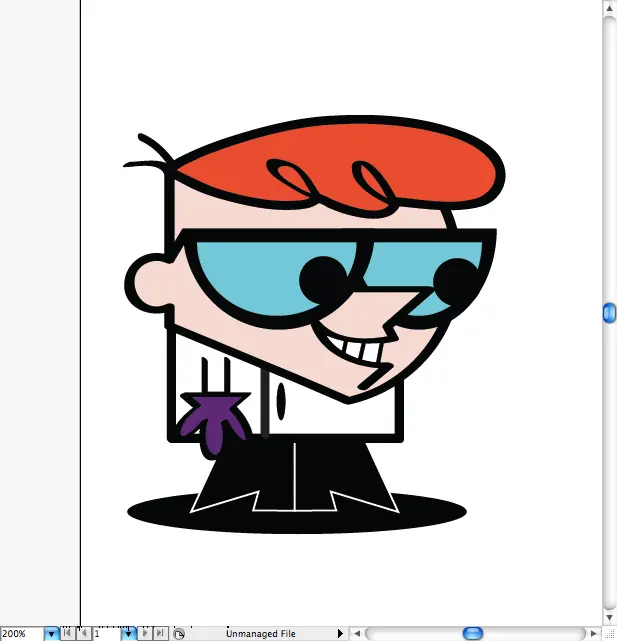 Mario y Dexter en ilustrator