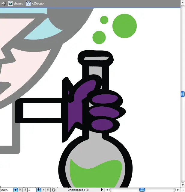 Mario y Dexter en ilustrator
