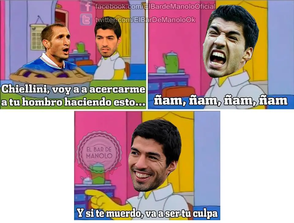 Suárez habría querido morder a Chiellini en Confederaciones