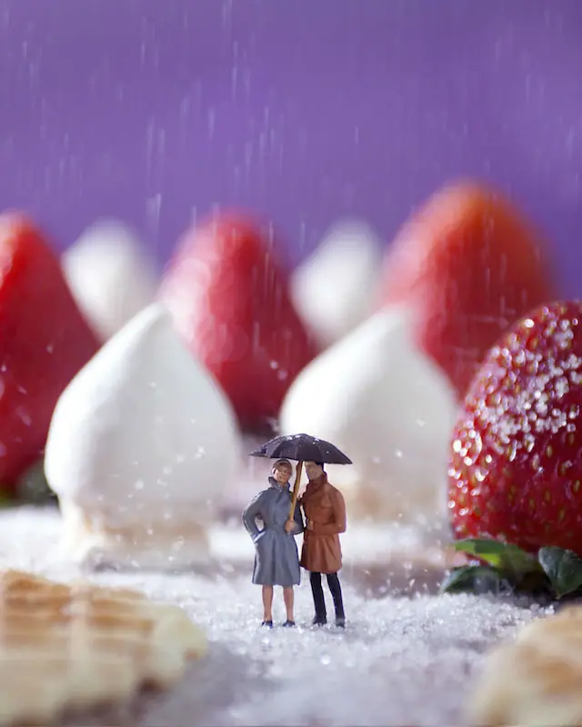 El mundo miniatura de William Kass con comida
