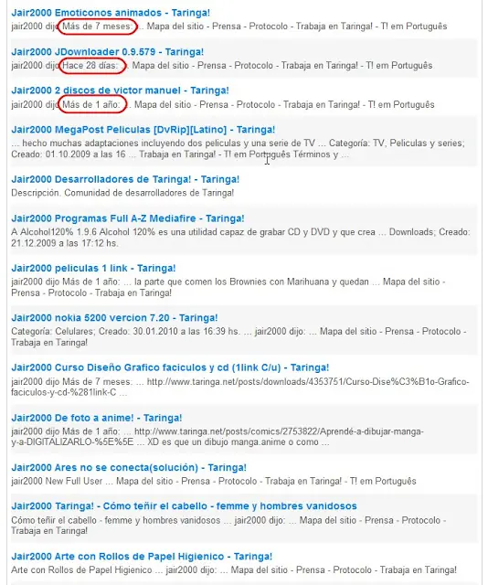 Mashup para ver antiguos comentarios en taringa(opcion)