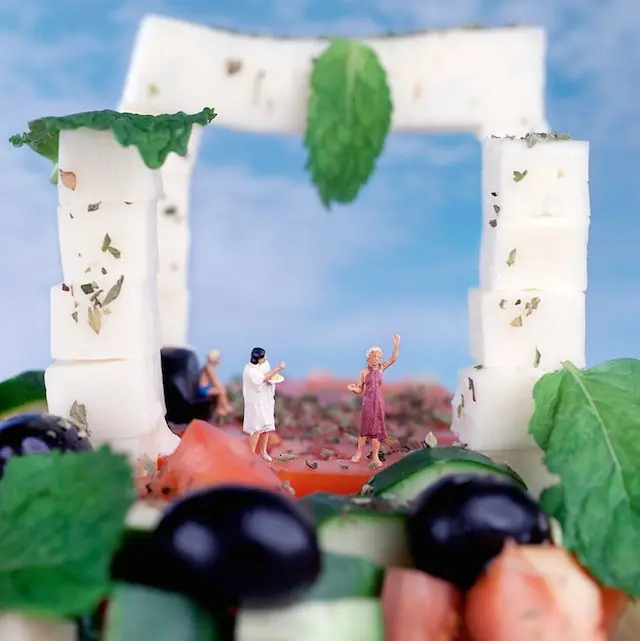 El mundo miniatura de William Kass con comida