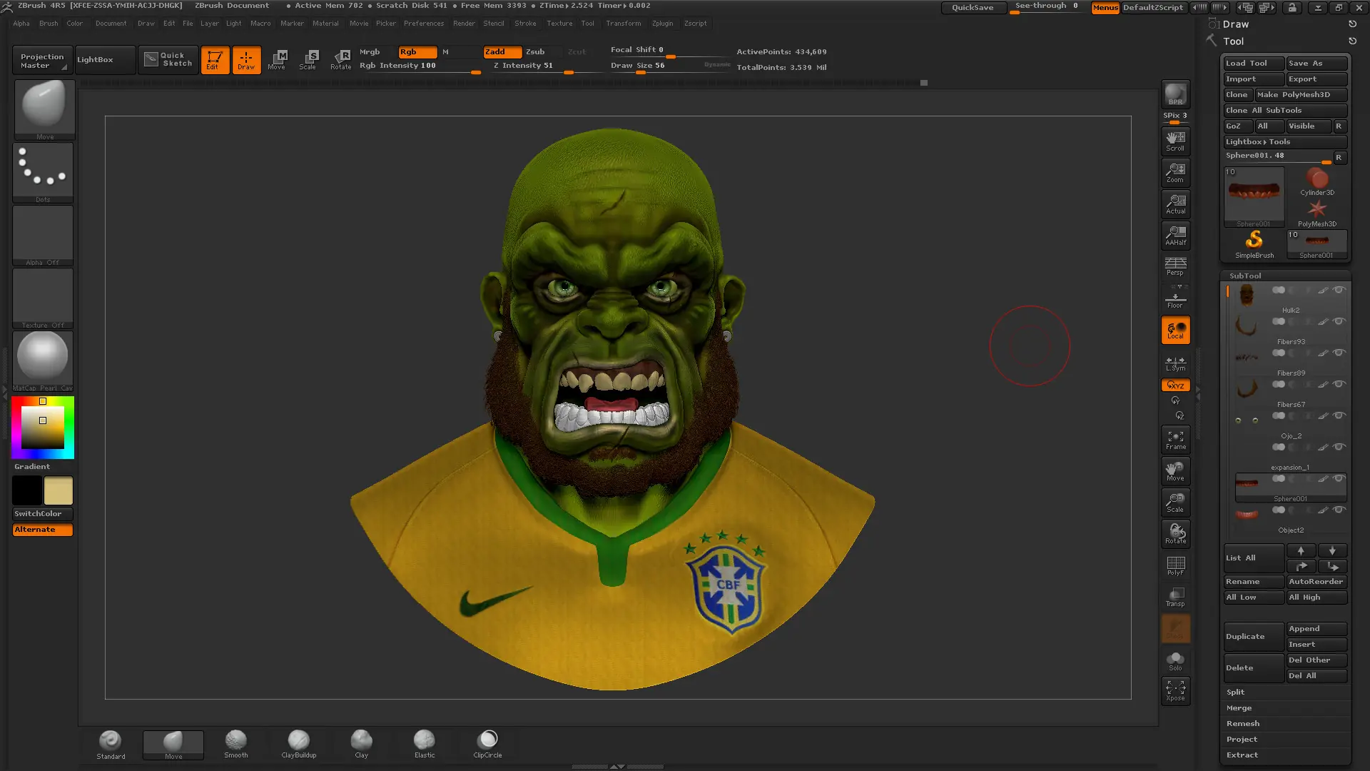 Hulk Face After Effects 3D prueba