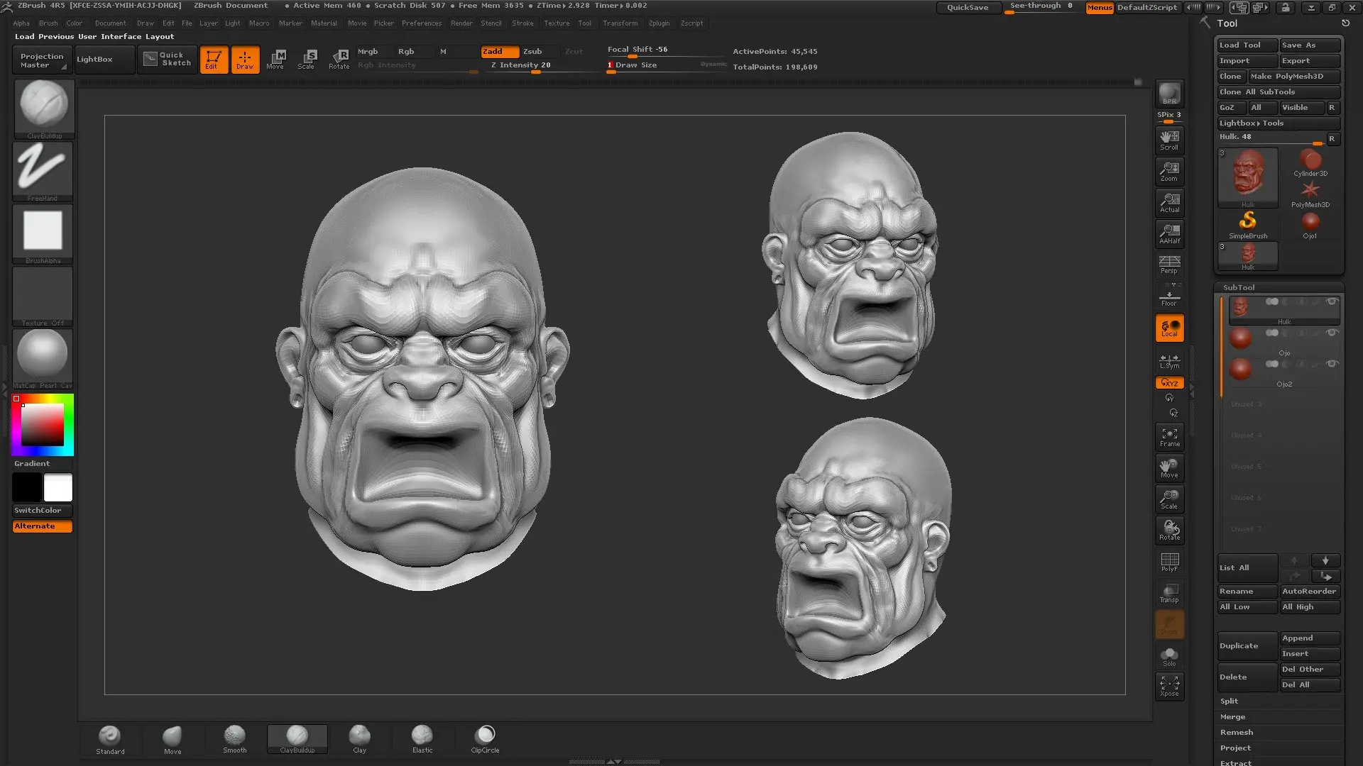 Hulk Face After Effects 3D prueba