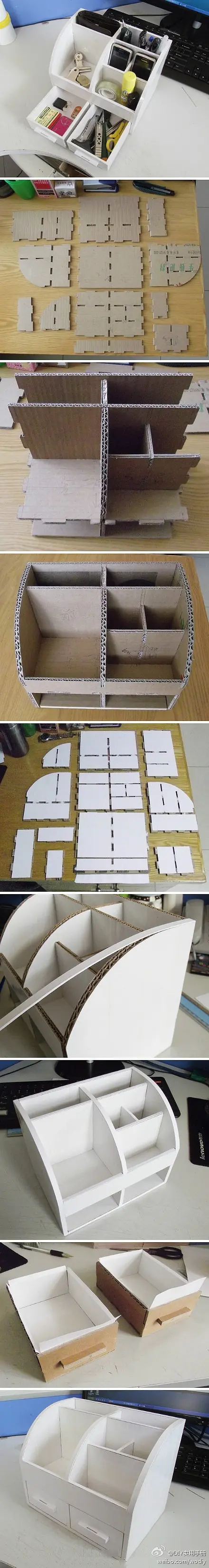 Organizador de escritorio de cartón