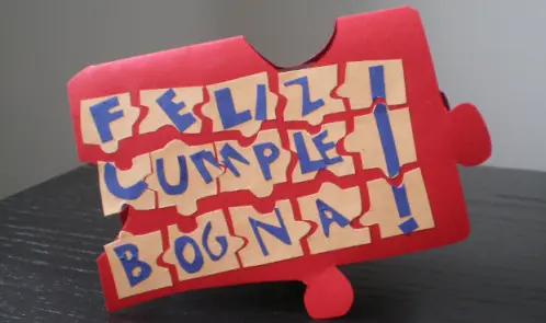 Original tarjeta de cumpleaños