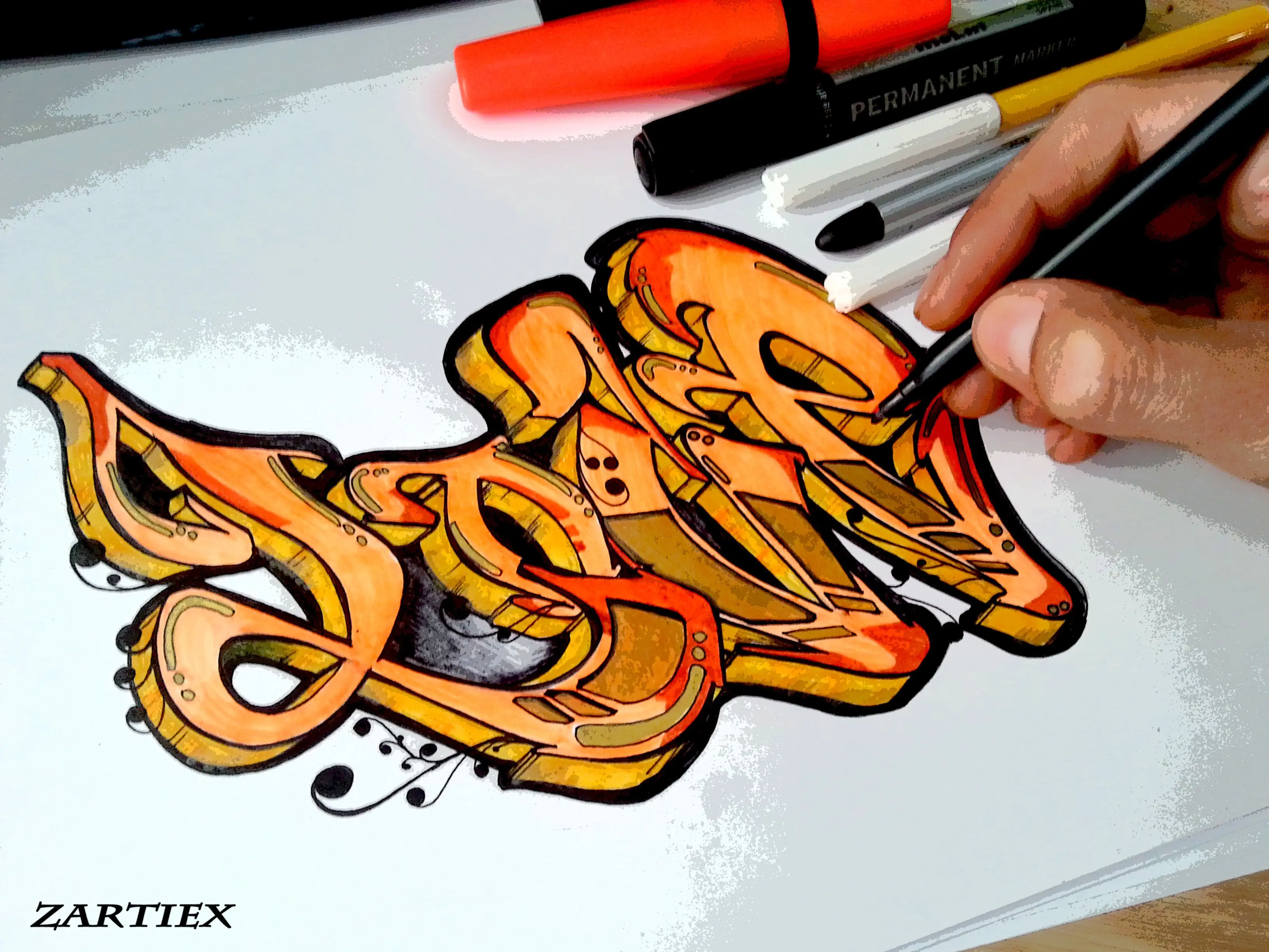 Como Dibujar un Graffiti de Amor - Graffiti Art ZARTIEX
