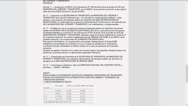 SUBE el minimo a 3