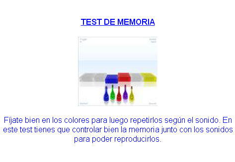 test de memoria