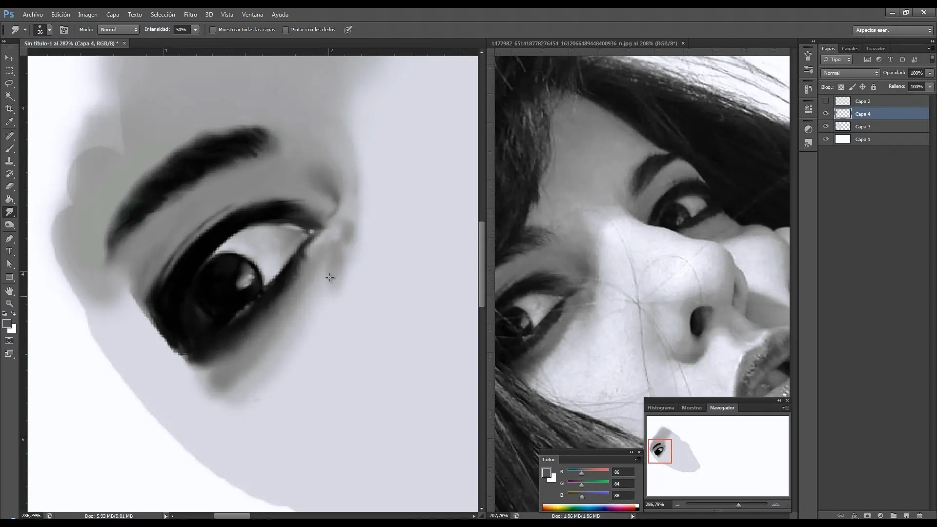 blanco y negro