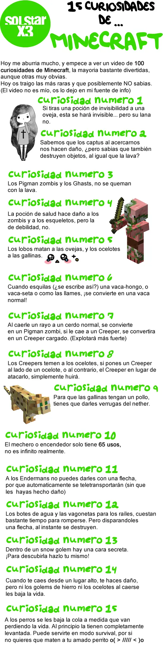 15 Curiosidades en Minecraft!