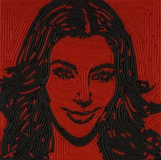 Mosaicos de famosos con materiales de lo más diversos