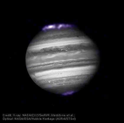 Impresionante Aurora Boreal de Júpiter