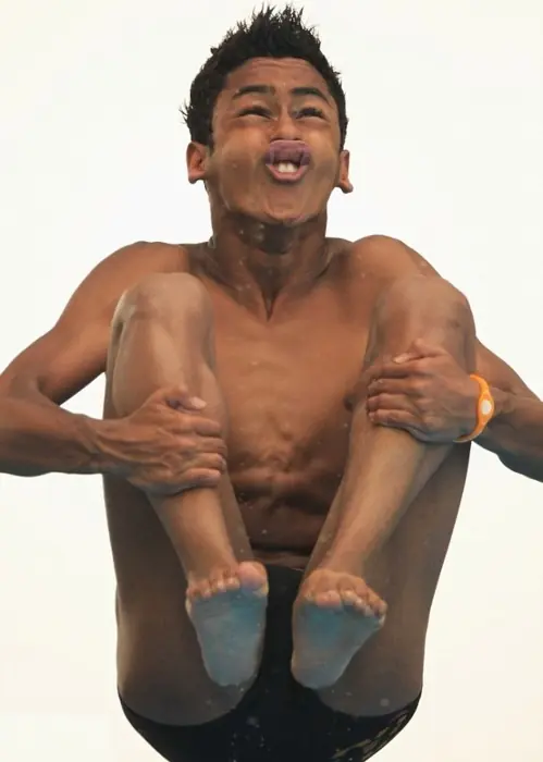 Mira éstas caras! [Saltos de trampolín]