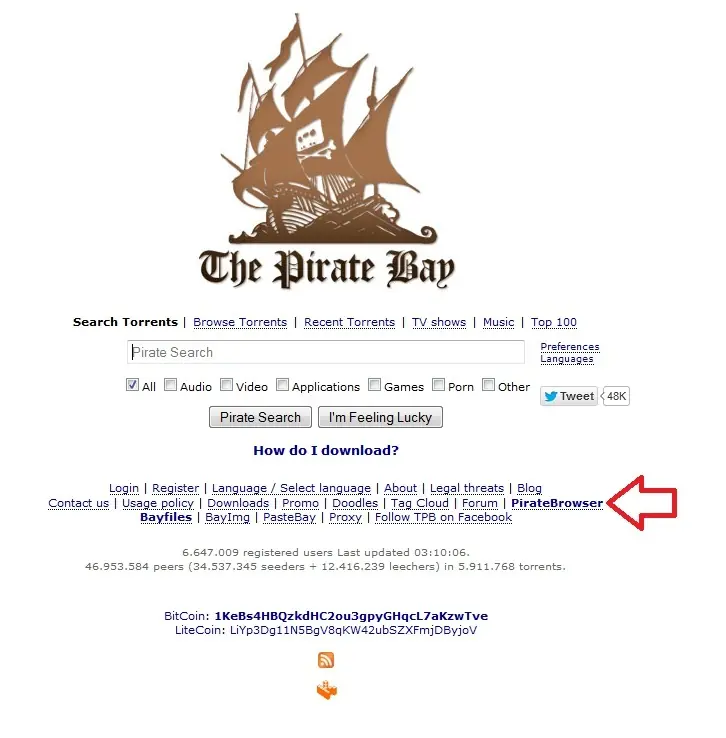 La Solución Oficial al bloqueo de PirateBay