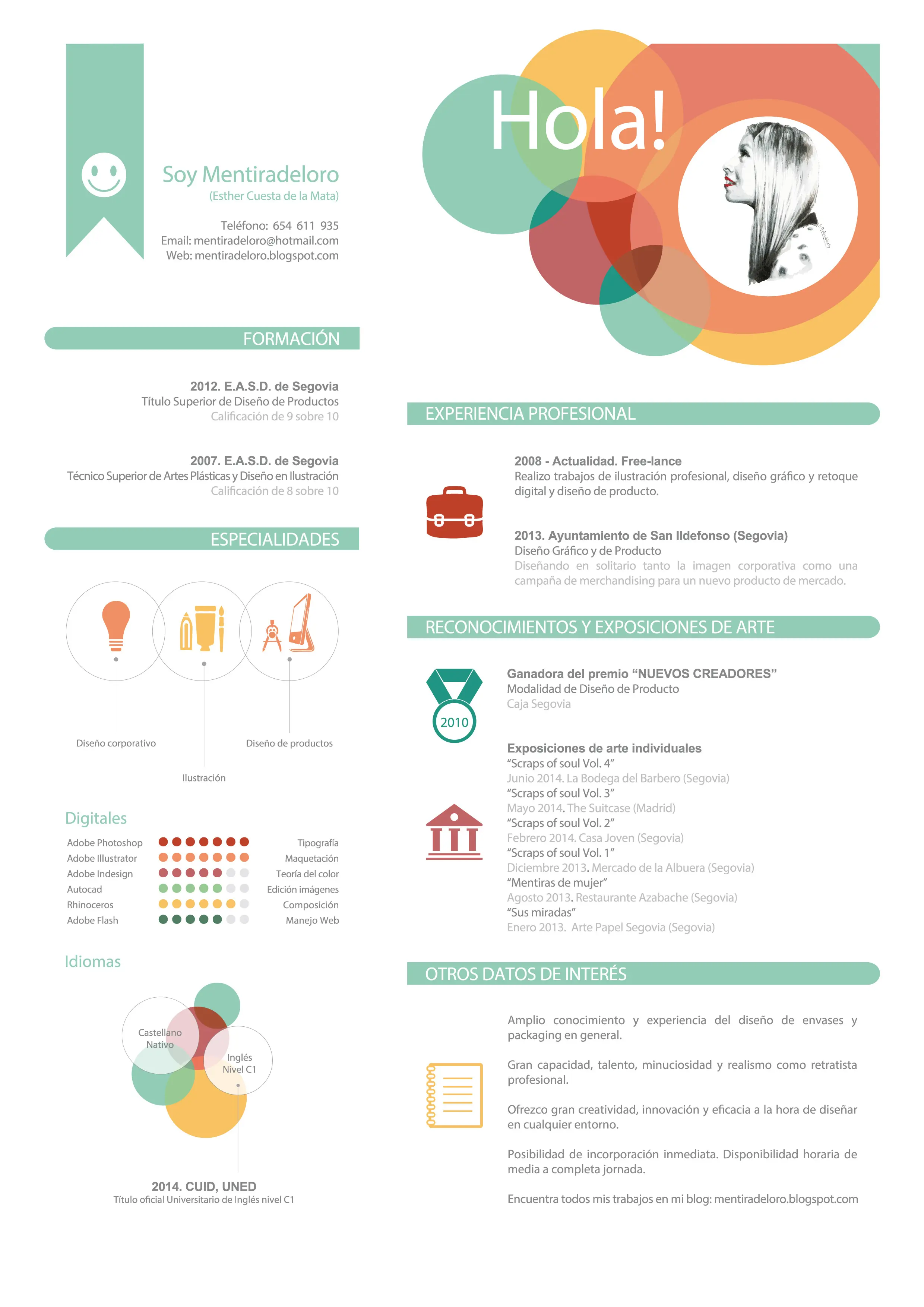 Ejemplo de Curriculum Creativo By Mentiradeloro
