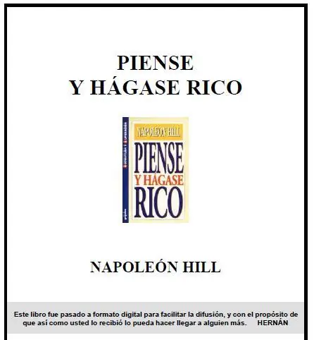 Piense y hágase rico