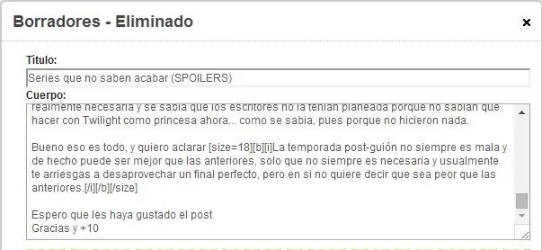 Series que no saben acabar (Spoilers).