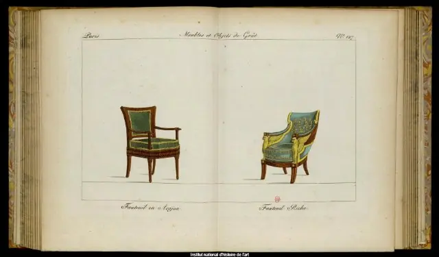 Dibujos de muebles y otros objetos principios s.19, pdf