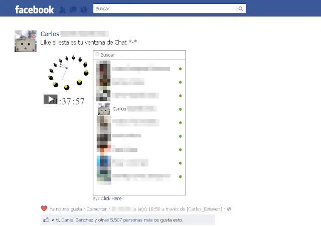 Pon un cometario con el chat de facebook