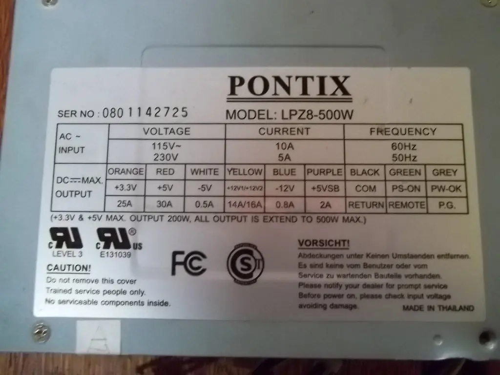 fuentes pc