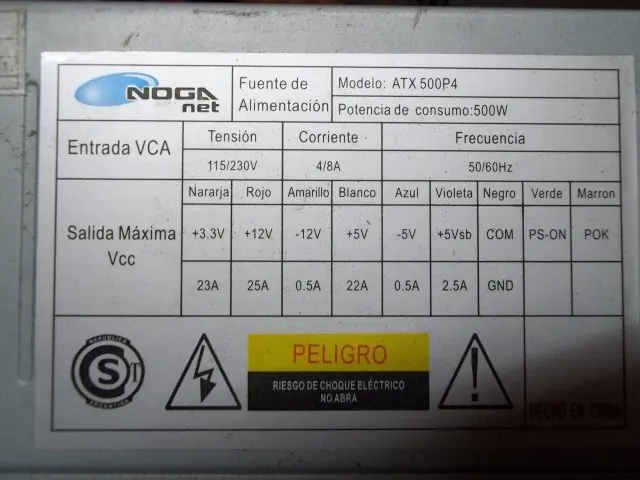 fuentes pc